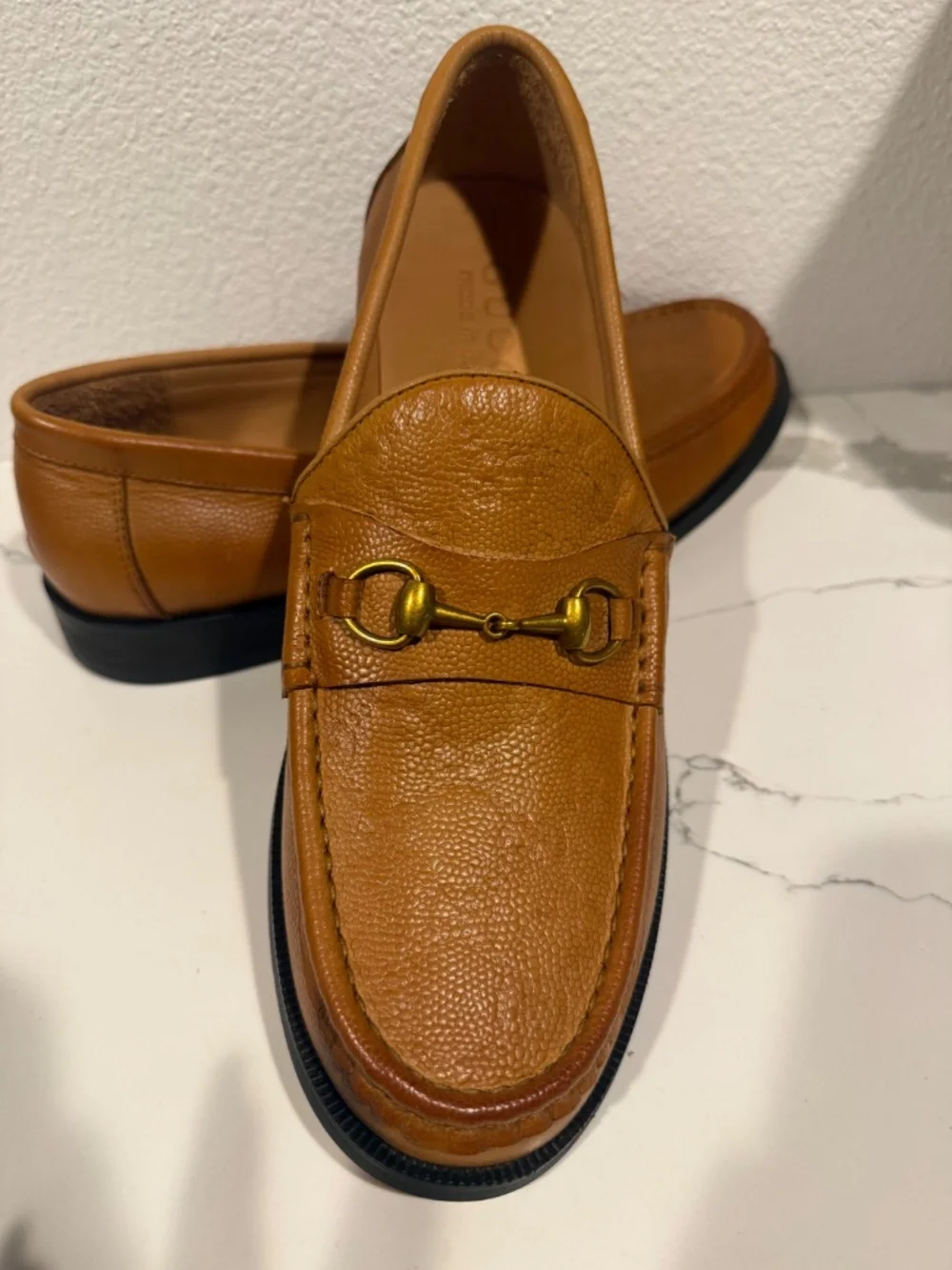 GG Wislet Horsebit Mens Loafers Size US 43 or 10 in Brown Leather